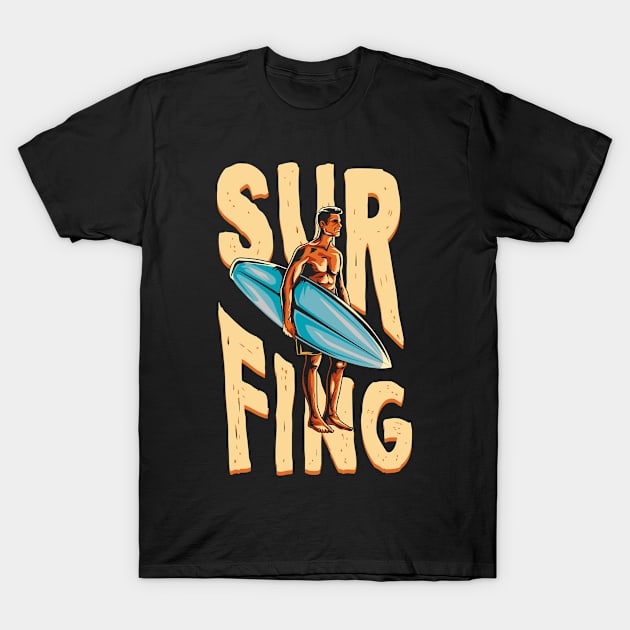 Surfing T-Shirt by Colorbird77